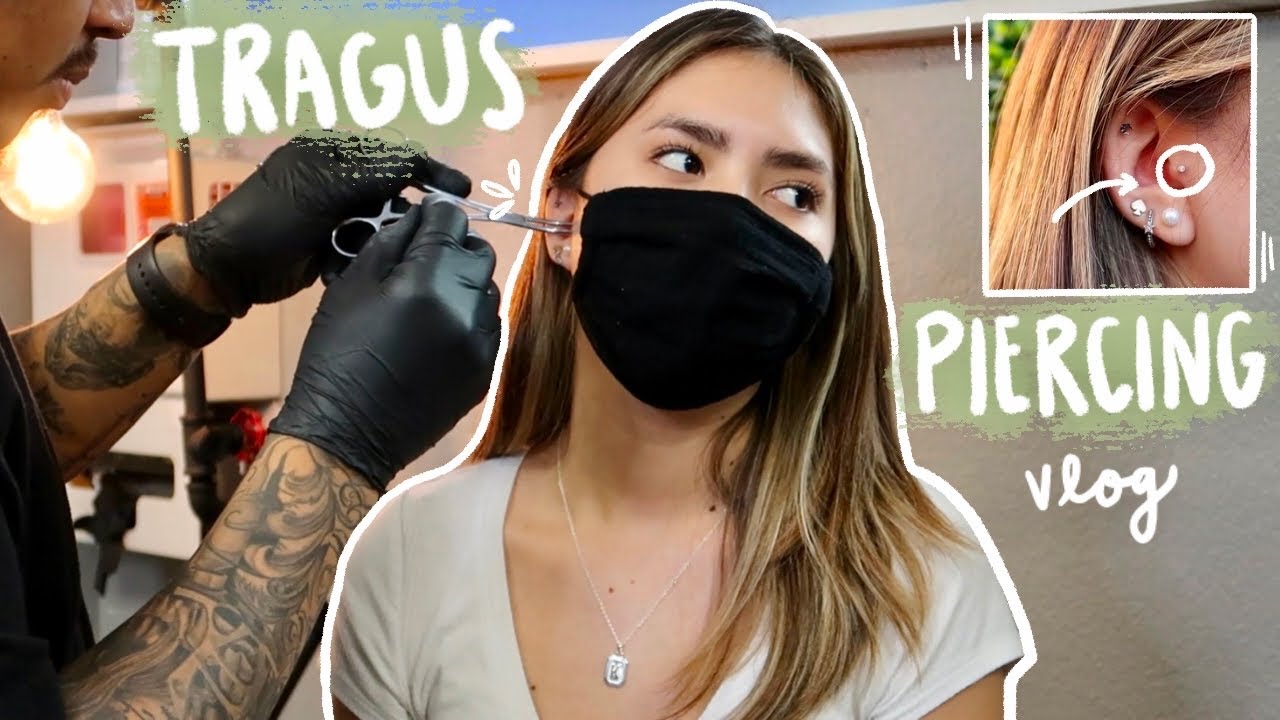 GETTING MY TRAGUS PIERCED|expierence,pain,vlog
