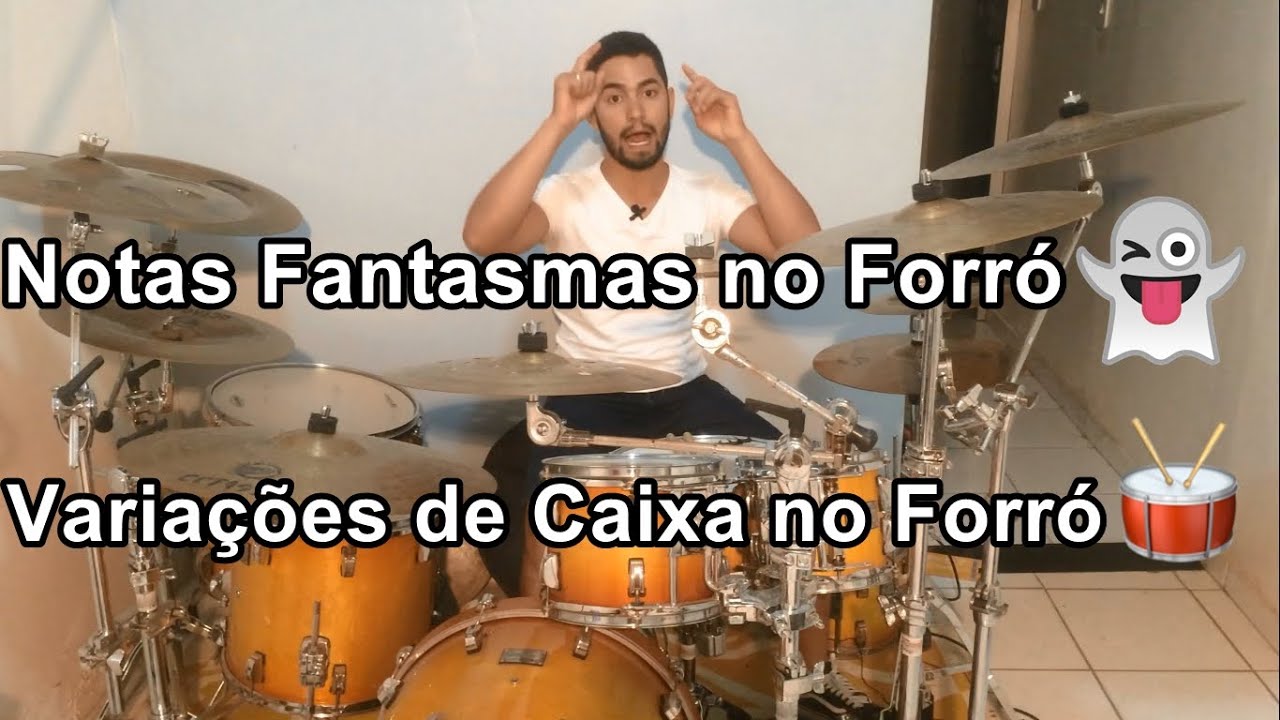 Tutorial de bateria Júnior Papinha - Notas Fantasmas Forró e Pisadinha [Variações de Caixa no Forró]