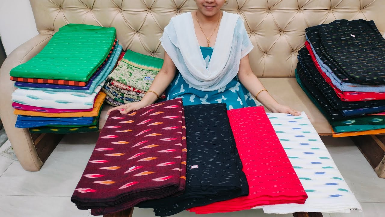 😍9246780131😍Pure cotton pochampally ikkath running fabrics in chirala wholesale 💐🌹🛍️🎉
