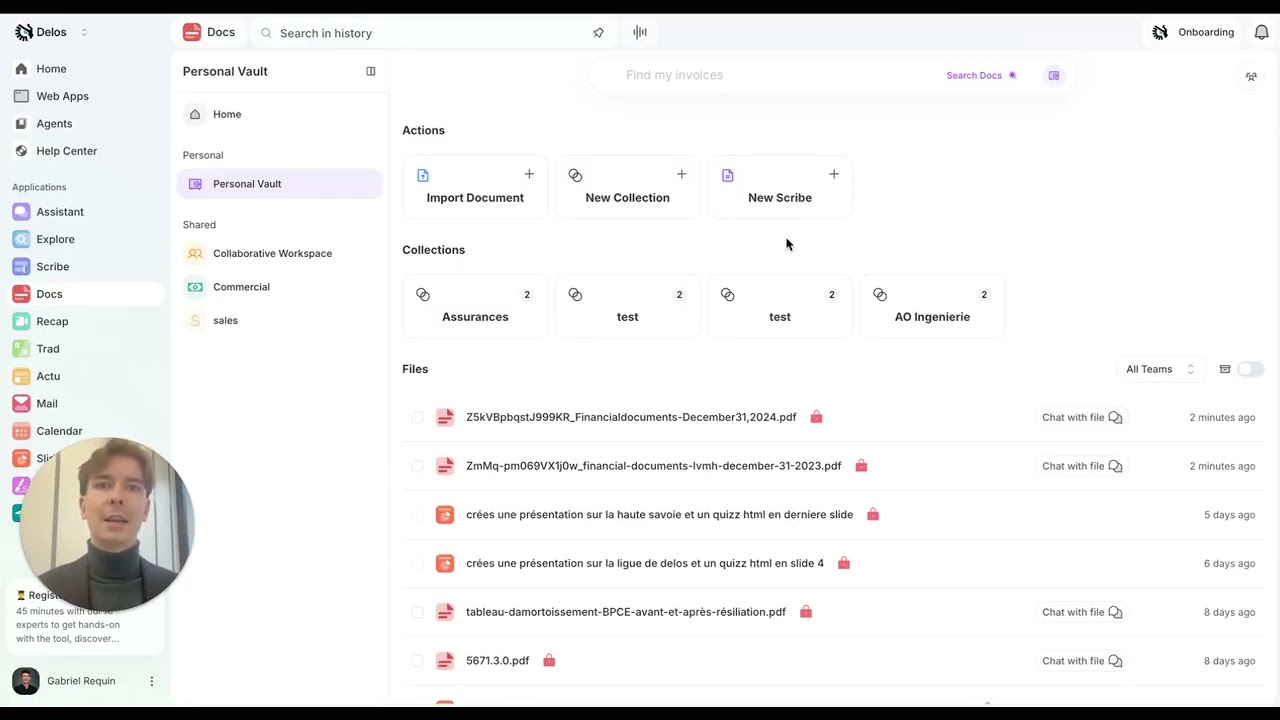 Analysis of one or more documents with precise sources | AI Intelligent Drive - Delos Docs