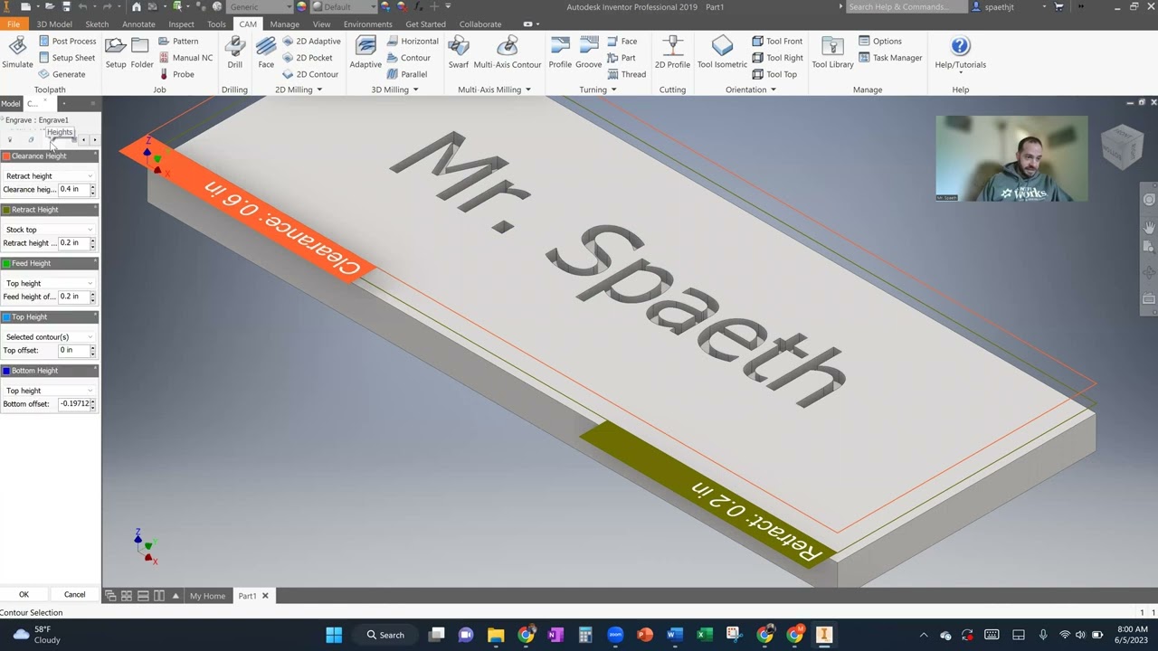 How to use engrave feature in Autodesk Inventor HSM with Avid CNC and Mach 4