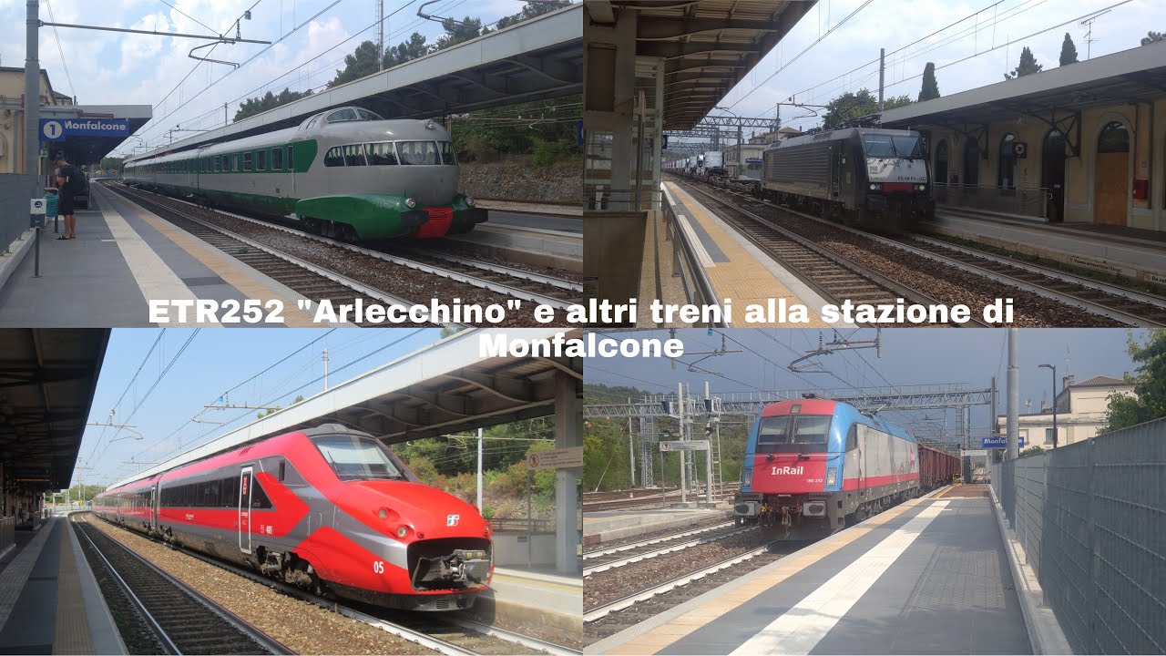 ETR252 Arlecchino e altri treni alla stazione di Monfalcone