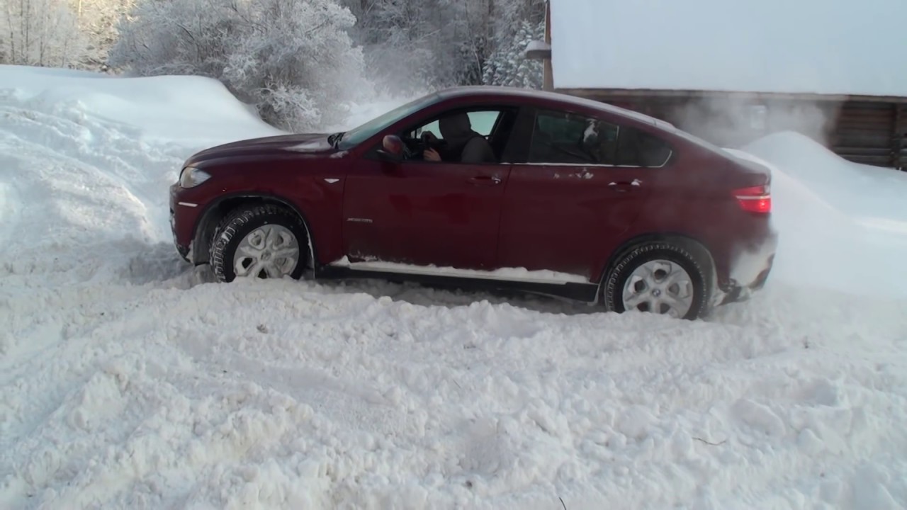 bmw X6 vs Range Rover and Landcruiser in snow part 4