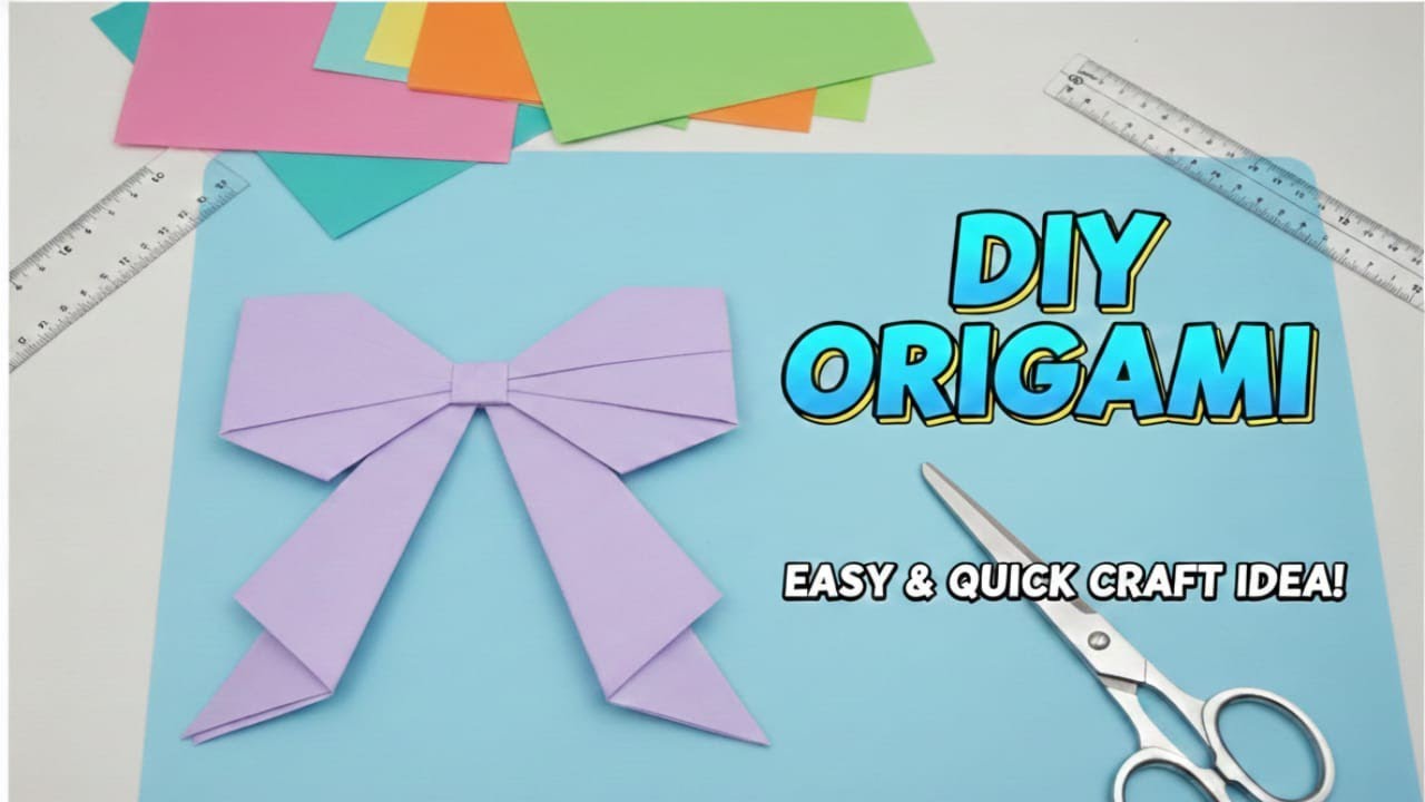 cara membuat origami pita
