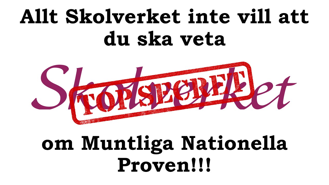 Hur du sätter ett A på Muntliga Nationella Proven!!