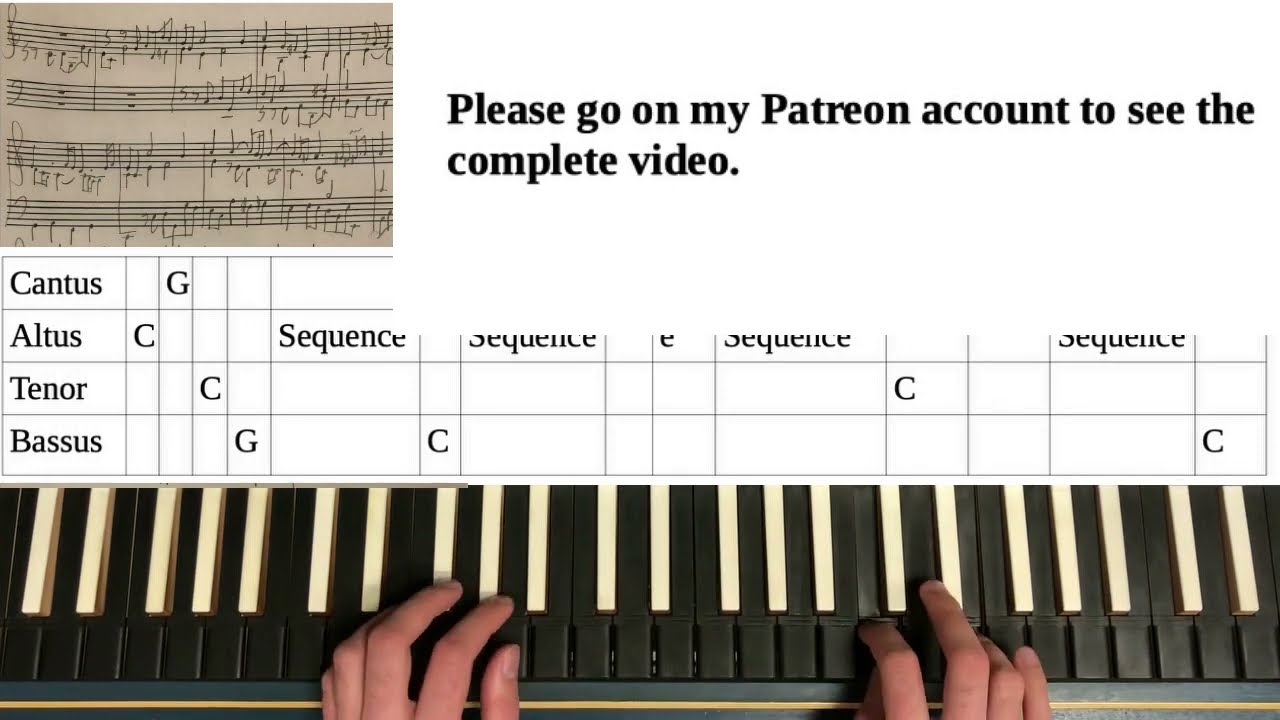 Third video about fugue improvisation, sequences, modulations, form
