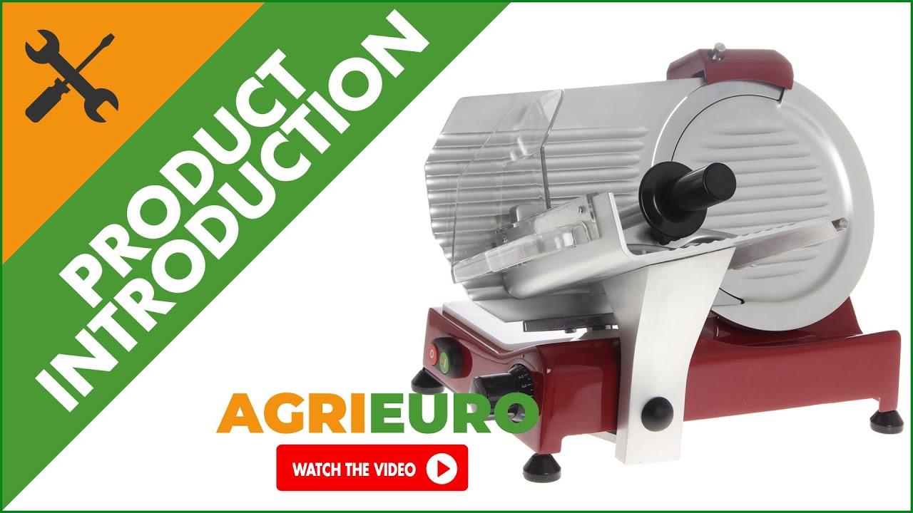 FAC F 250 R Red Meat Slicer  - easy to clean parts - 250 mm Blade - sharpener - Product Introduction