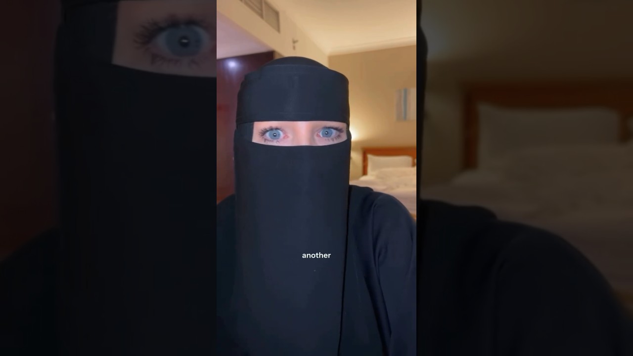 AMERICAN revert wearing burqa and saudi niqab #niqab #tutorial #hijab #arabcelebrities #saudigazette