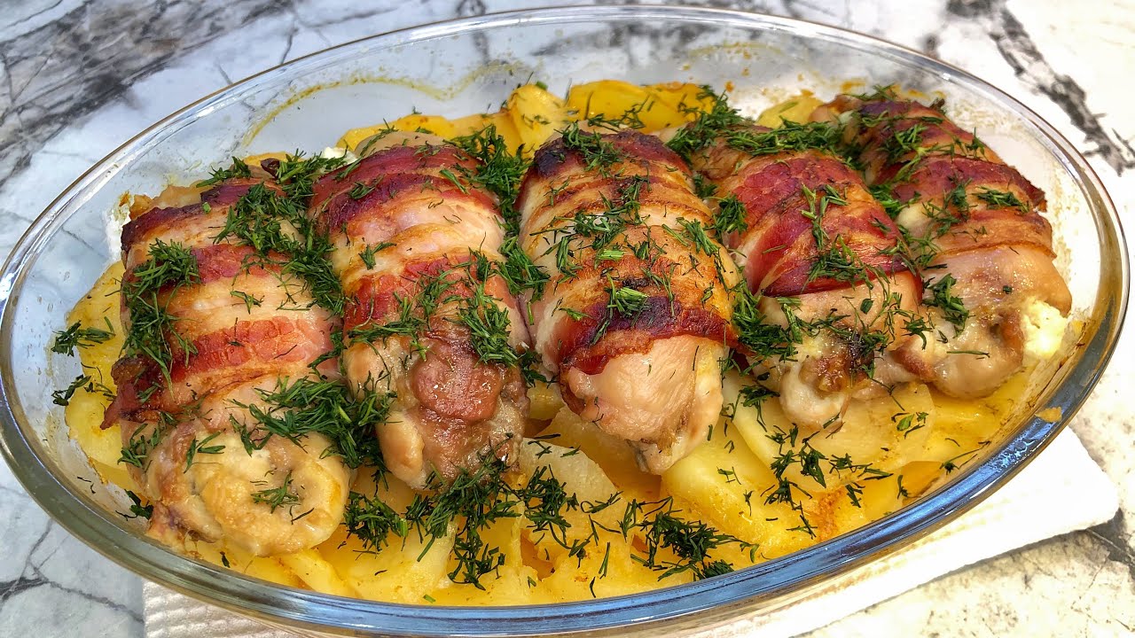 Куриные рулетики в беконе 🥓 Chicken rolls in bacon
