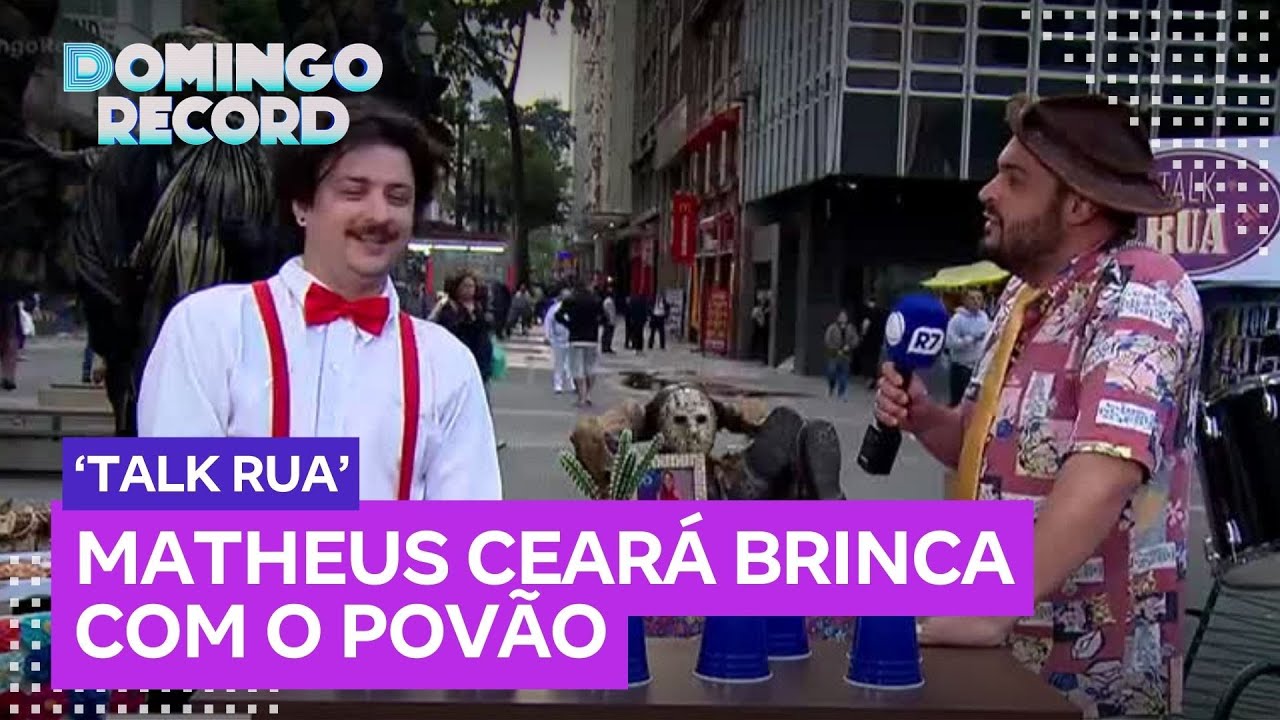 Matheus Ceará conversa com personagens curiosos no ‘Talk Rua’