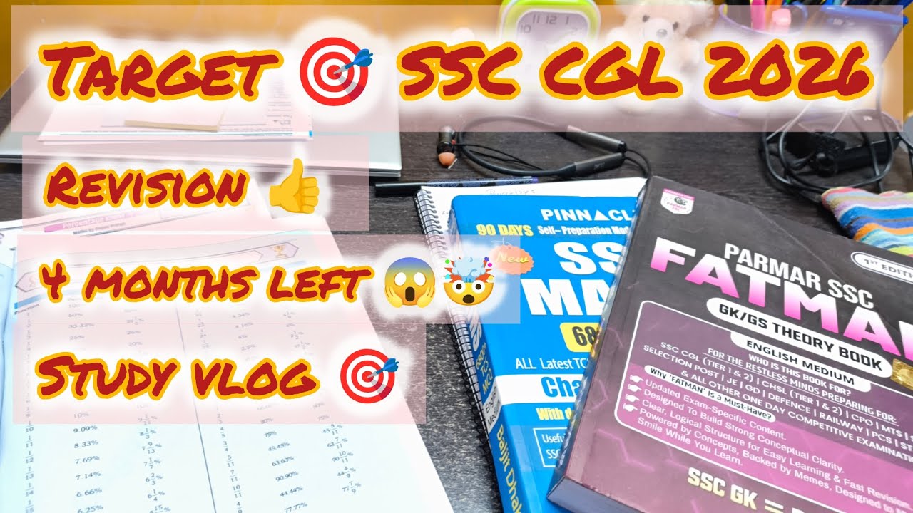 Target 🎯 SSC CGL 2026 | Study vlog 