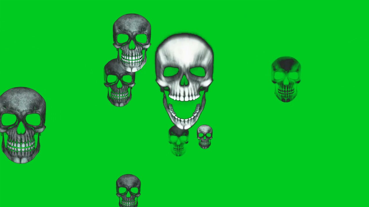 💀 CALAVERAS pantalla verde [ SONIDO voz tetrica CHROMA KEY HALLOWEEN🔊 ] 💀 fondo verde croma