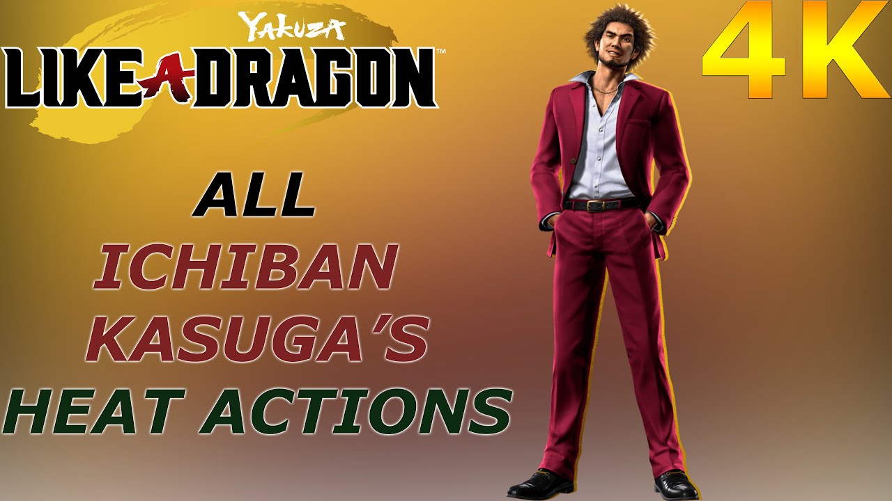 All Ichiban Kasuga's Heat Actions - Yakuza Like A Dragon {English Voices} (PS5)