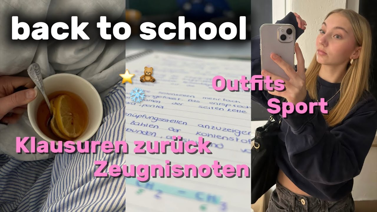 Zurück in dem Bildungsbunker 💫🤗  *Klausuren zurück, Noten, Outfits und Sport* 