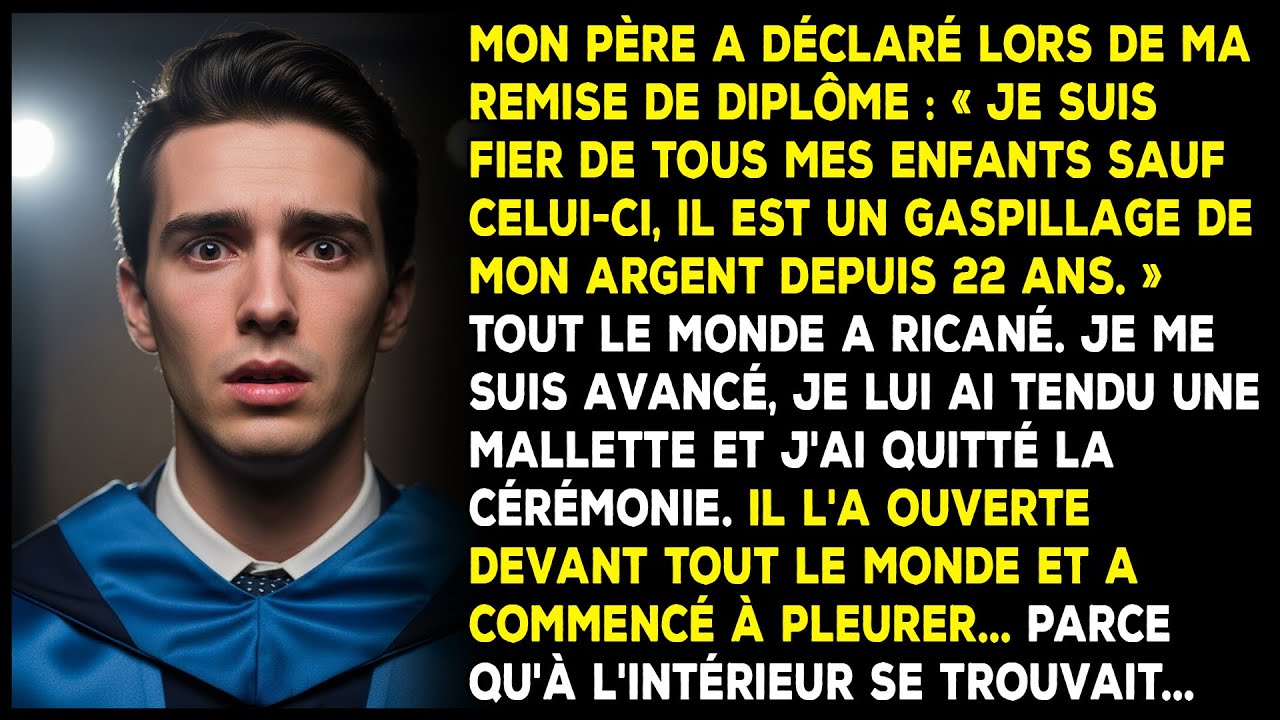 Mon père a dit à mon diplôme que « moi », son fils, étais « un gaspillage d’argent ».