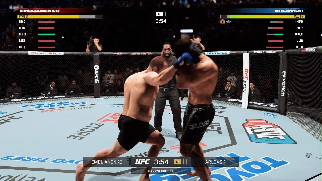 EA SPORTS UFC 5 Fedor Destroys And KO's Opponent With 1 Second Left In The First Round