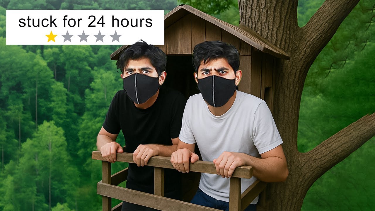 We Spent 24 Hours in a TREE HOUSE...(Vlog!)