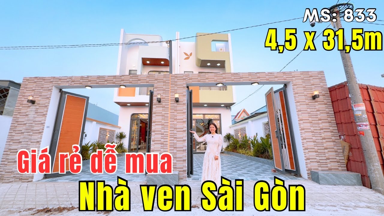 ✅ Nhà Ven Sài Gòn 4,5x31,5m – 3PN Gần KCN Cầu Tràm Giá 3 Tỷ 050