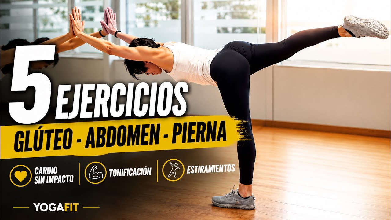 5 EJERCICIOS EN CASA PARA TONIFICAR GLÚTEOS, ABDOMEN Y PIERNAS