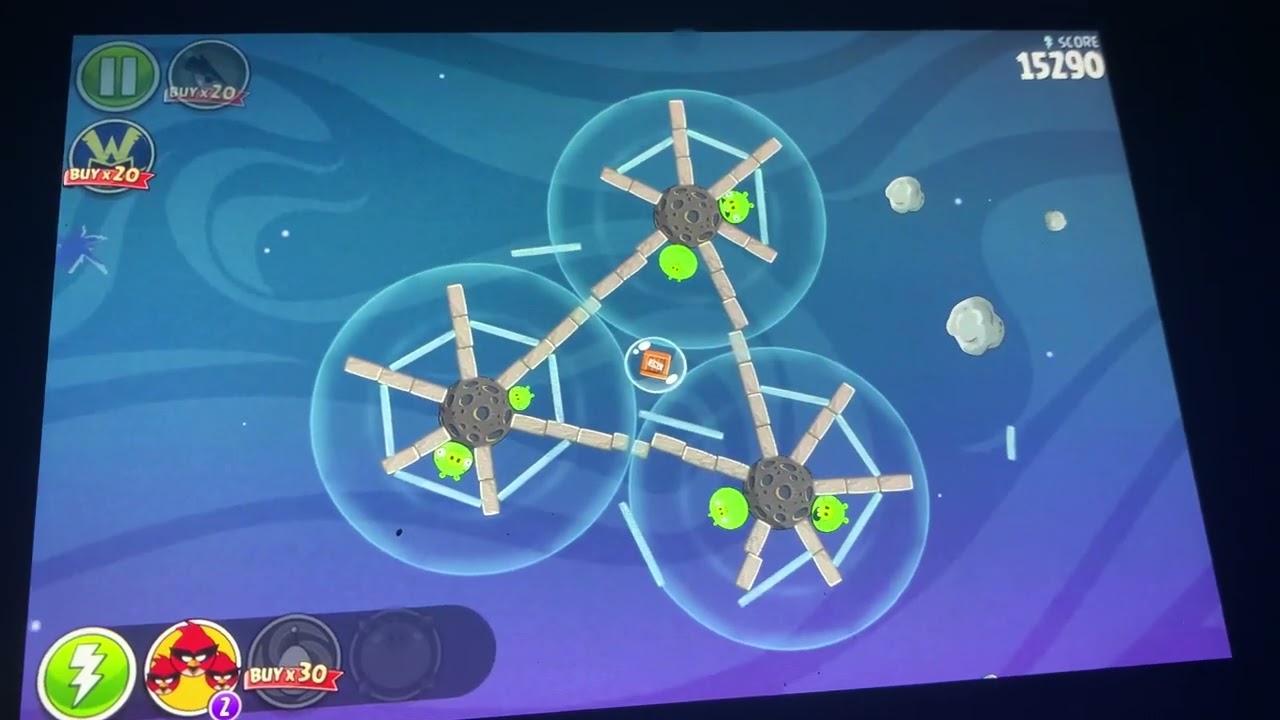 Angry Birds Space Level Failed