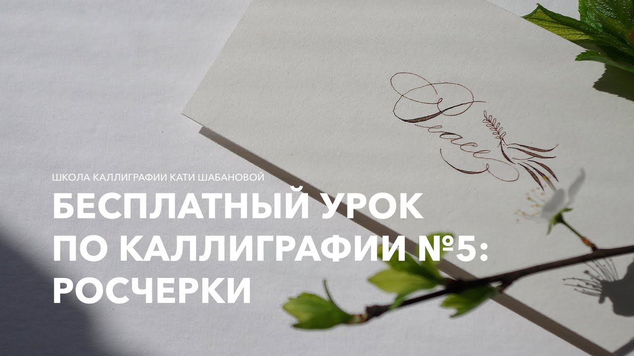 Бесплатный урок по каллиграфии №5. Росчерки