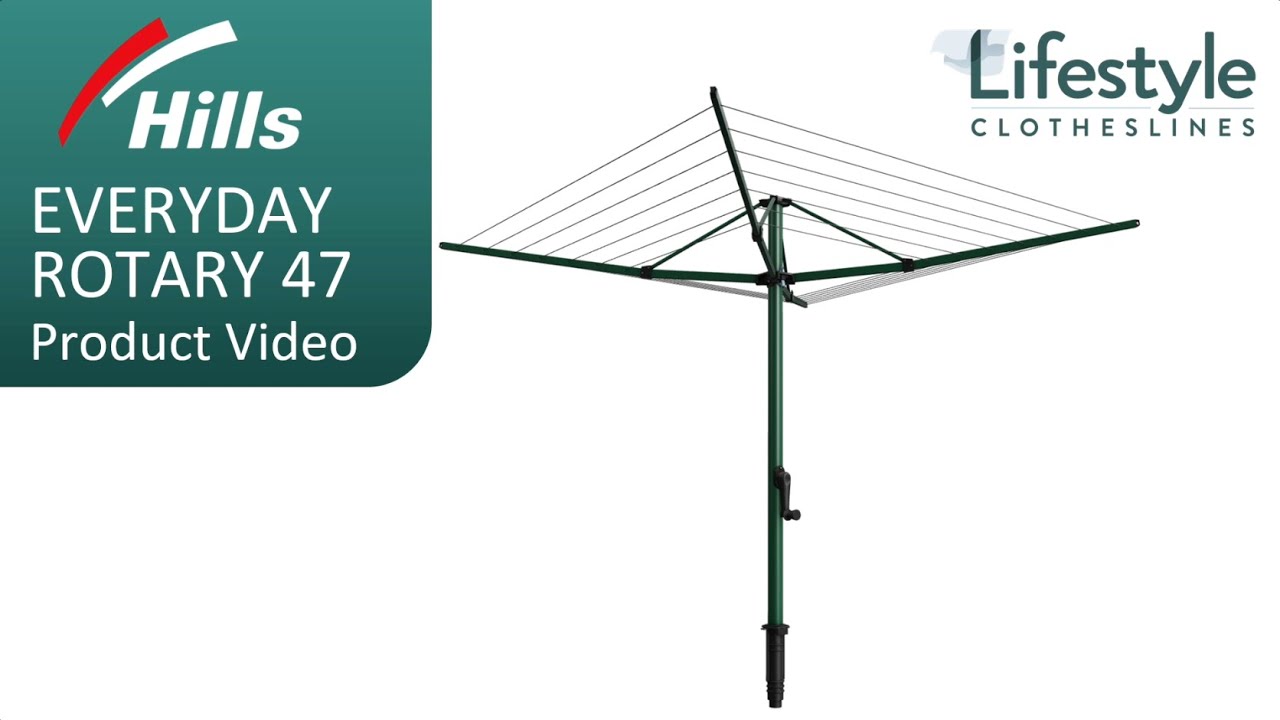 Hills Hoist Everyday 47 Rotary Clothesline Product Video