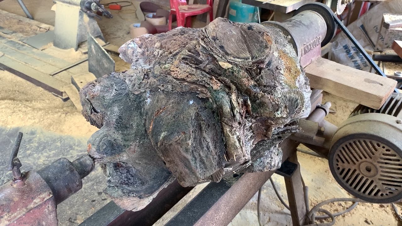 Amazing Skills Working With Wood Lathe // Woodturning Work From A Discarded Wooden Log