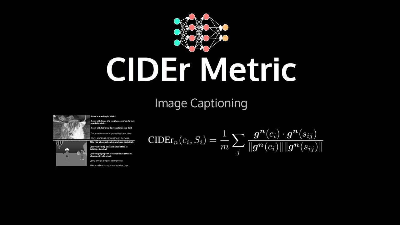 CIDEr Metric || Image Captioning || Deep Learning