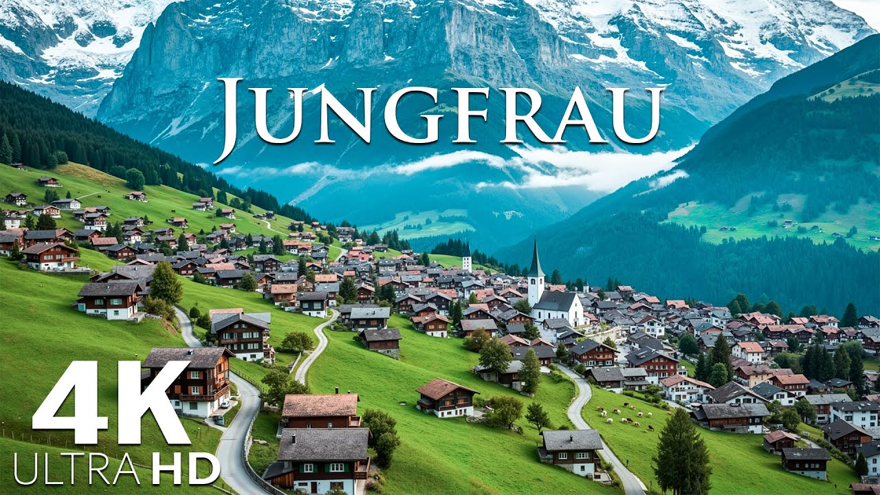 Jungfrau 4K | Alpine Serenity &ndash; White Peaks, Ice Valleys & Silent Horizons