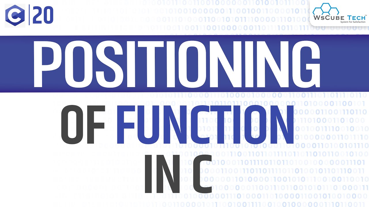 Positioning of Function in C Programming | C Programming for Beginners