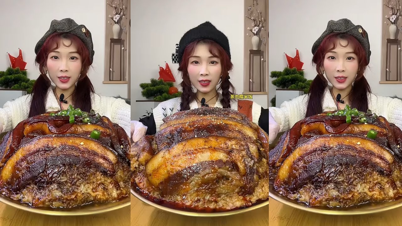 【ASMR】【MUKBANG】 DELICIOUS PORK STICKY RICE | EATING FOOD SHOW | CHINESE MUKBANG | 食べ | 吃播 LOVE EAT