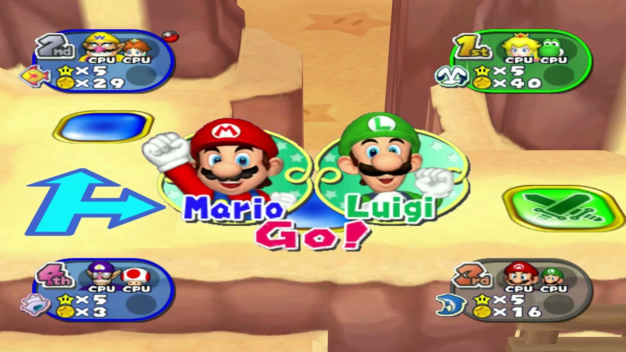 Mario Party 7 (Gamecube) 8 Player Battle Longplay on Pyramid Park (50 Turns BRUTAL CPU)