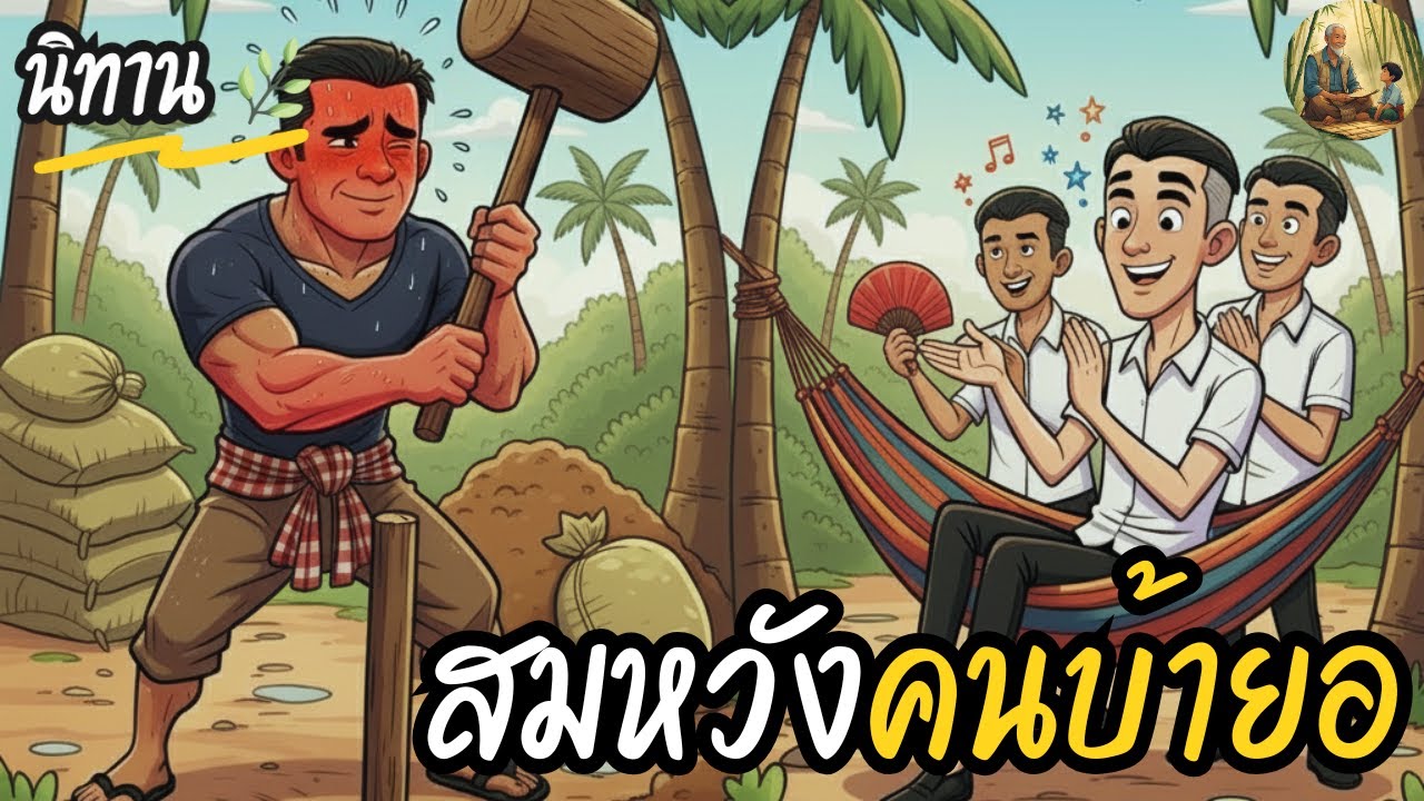 นิทาน | สมหวังคนบ้ายอ | ชายหนุ่มผู้เสพติดคำชม ได้พบกับสามสหายลึกลับผู้มีวาทศิลป์เป็นเลิศ..!!