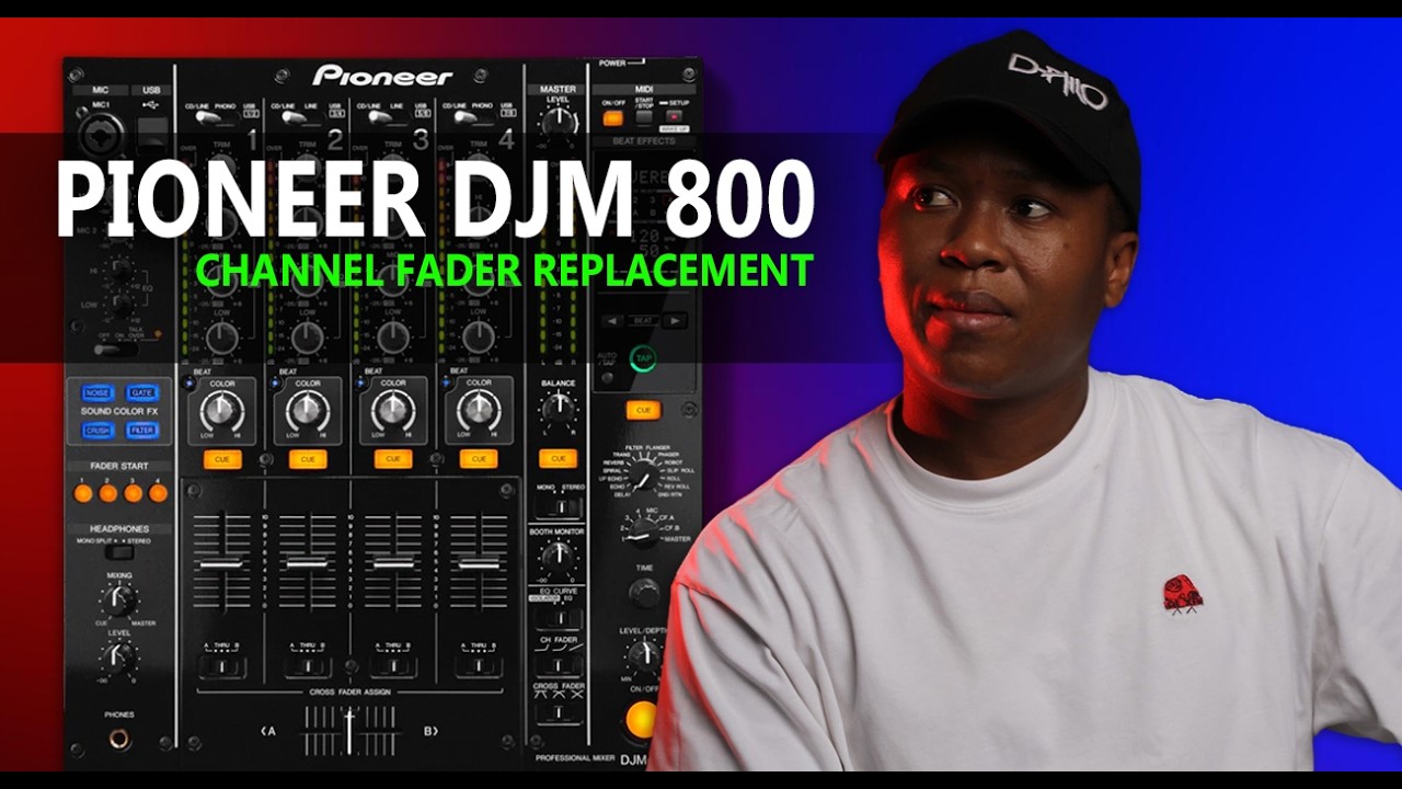 How to replace a channel fader on a Pioneer DJM 800 Mixer