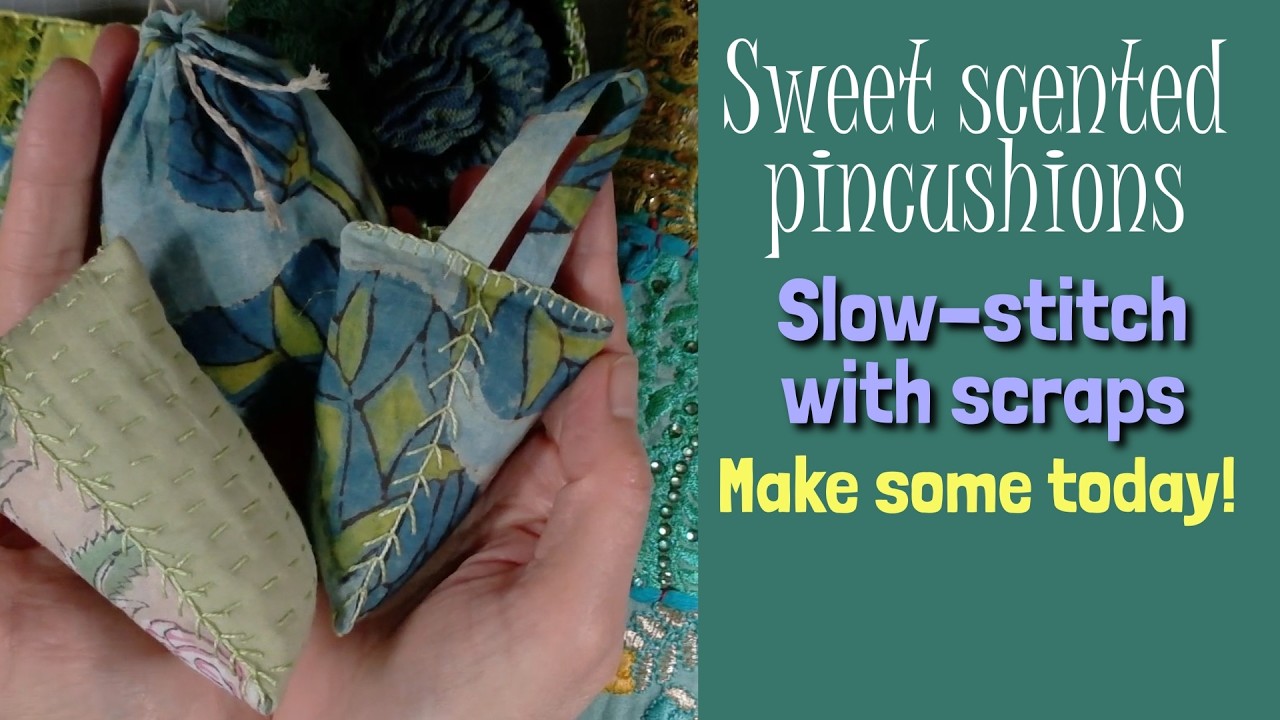 Lavender pincushions || Quick and easy scrap project