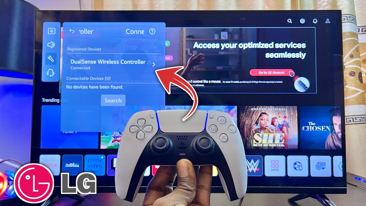 How to Connect PS5 Controller to LG Smart TV! 