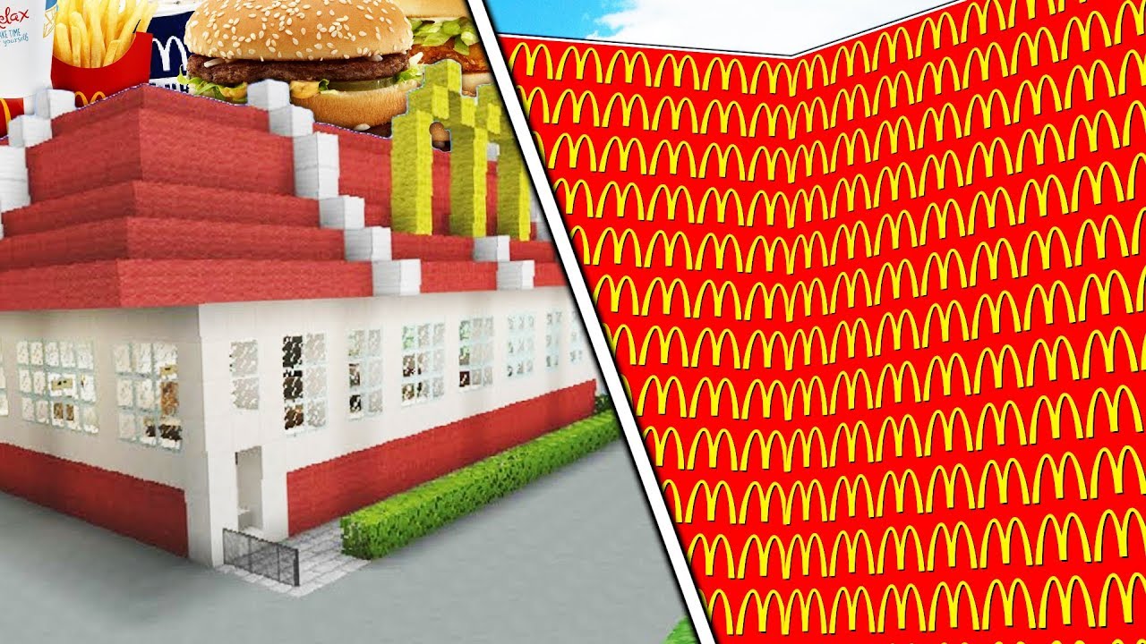 Minecraft 1V1V1V1 MCDONALDS LUCKY BLOCK WALLS! | (Minecraft Modded Minigame) | JeromeASF