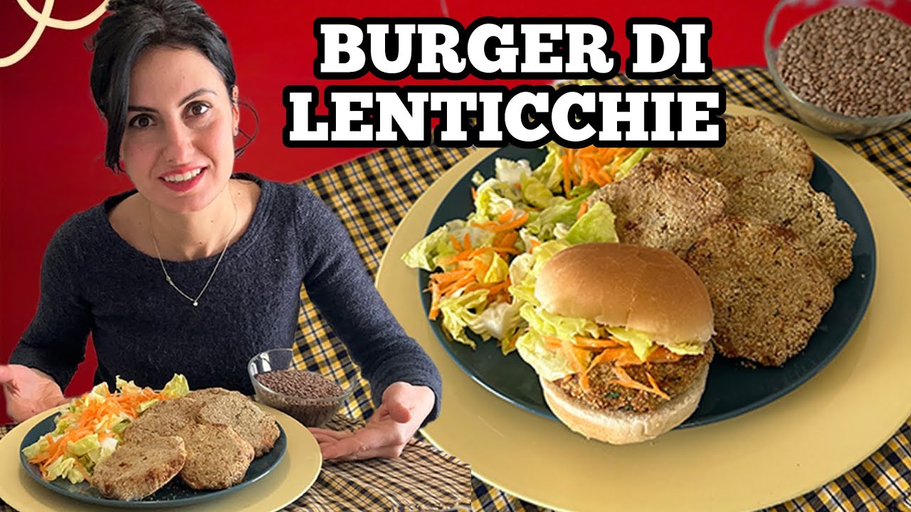 Niente carne ma li divorano tutti! Burger di lenticchie fatti in casa 🌱