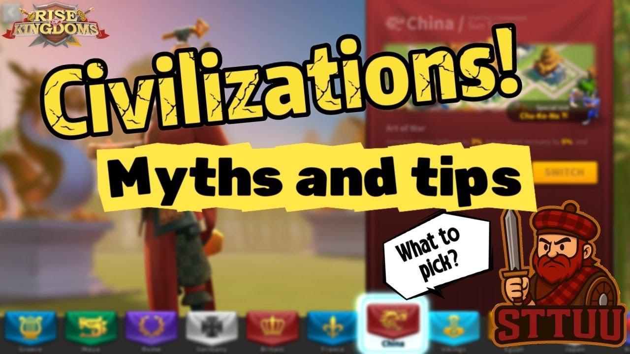 (Outdated) Civilizations! Stats and buffs. What to pick? Rise of Kingdoms 2025
