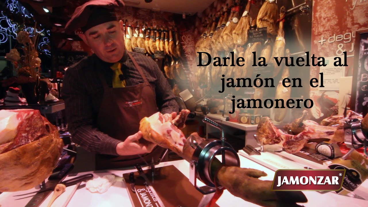 Cómo darle la vuelta al jamón en el jamonero - Jamonzar