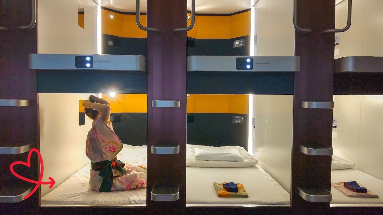 $36! Самый безопасный капсульный отель в Японии WOMEN-ONLY😴🛌NADESHIKO HOTEL SHIBUYA Tokyo Japan🇯🇵