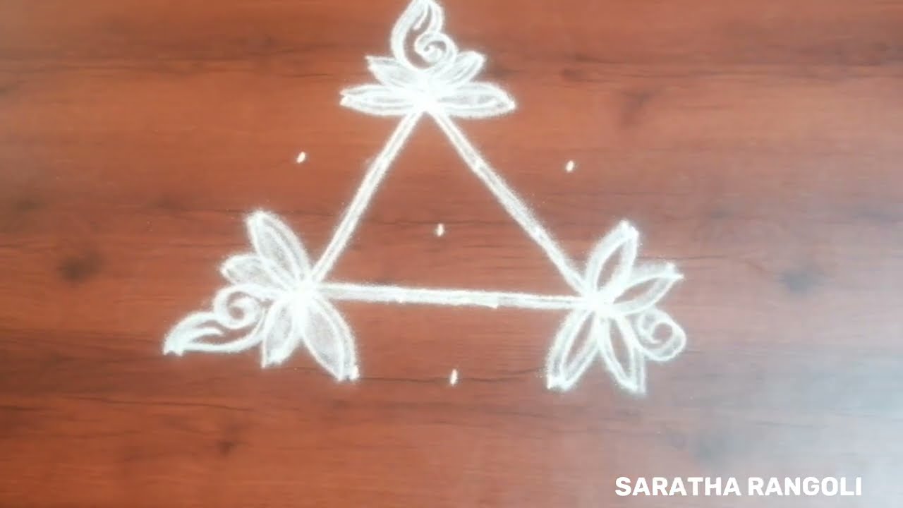 latest sangu kolam🍁5*3 easy pandaga mukkulu🍁saratha rangoli