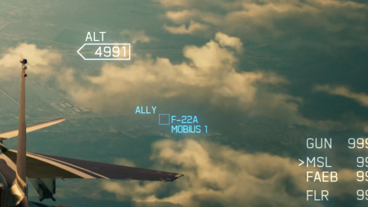最強NPC、メビウス１を追加してみた！リボン付きの死神　Ally F-22A Mobius One【ACE COMBAT 7 MOD】