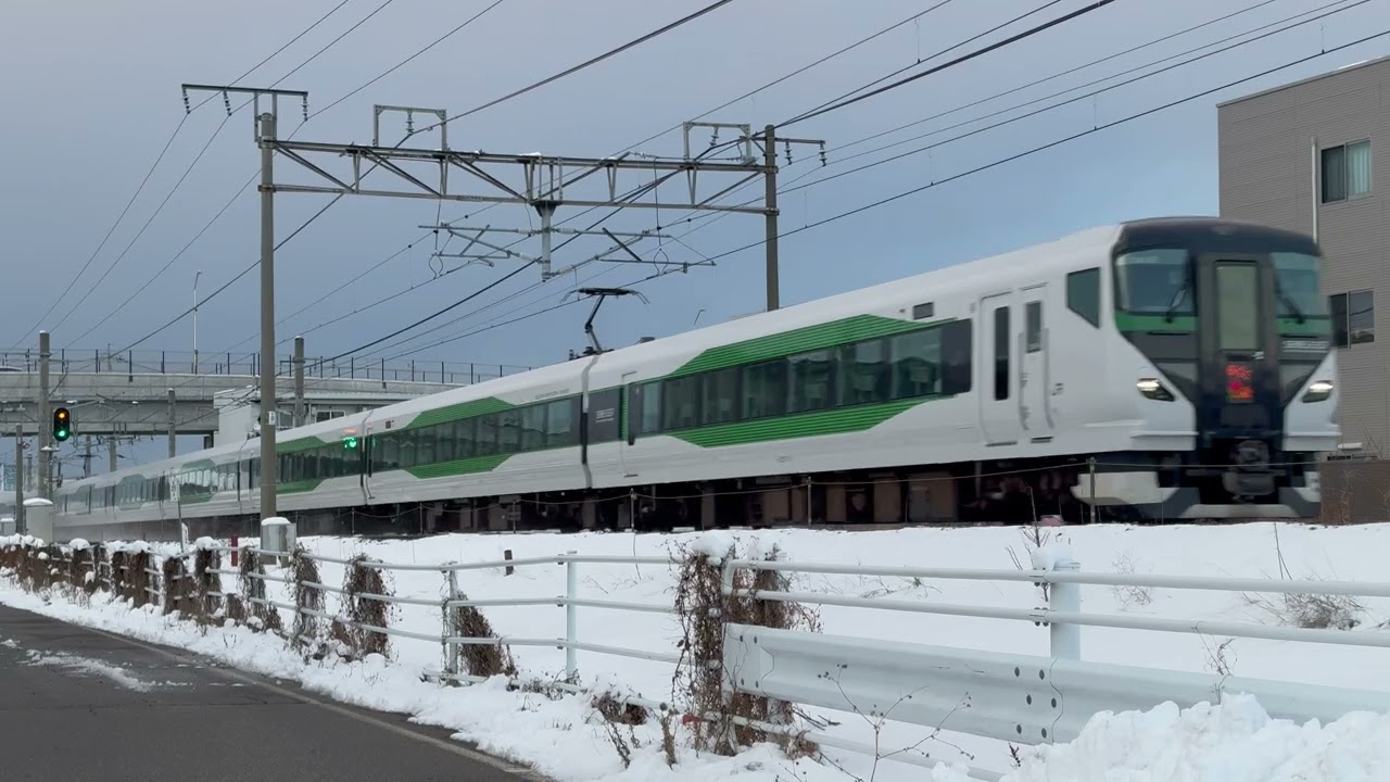 【E257系OM-93編成】あずさ84号（松本発新宿行）篠ノ井線北広丘ストレート通過　#e257系5000番台 