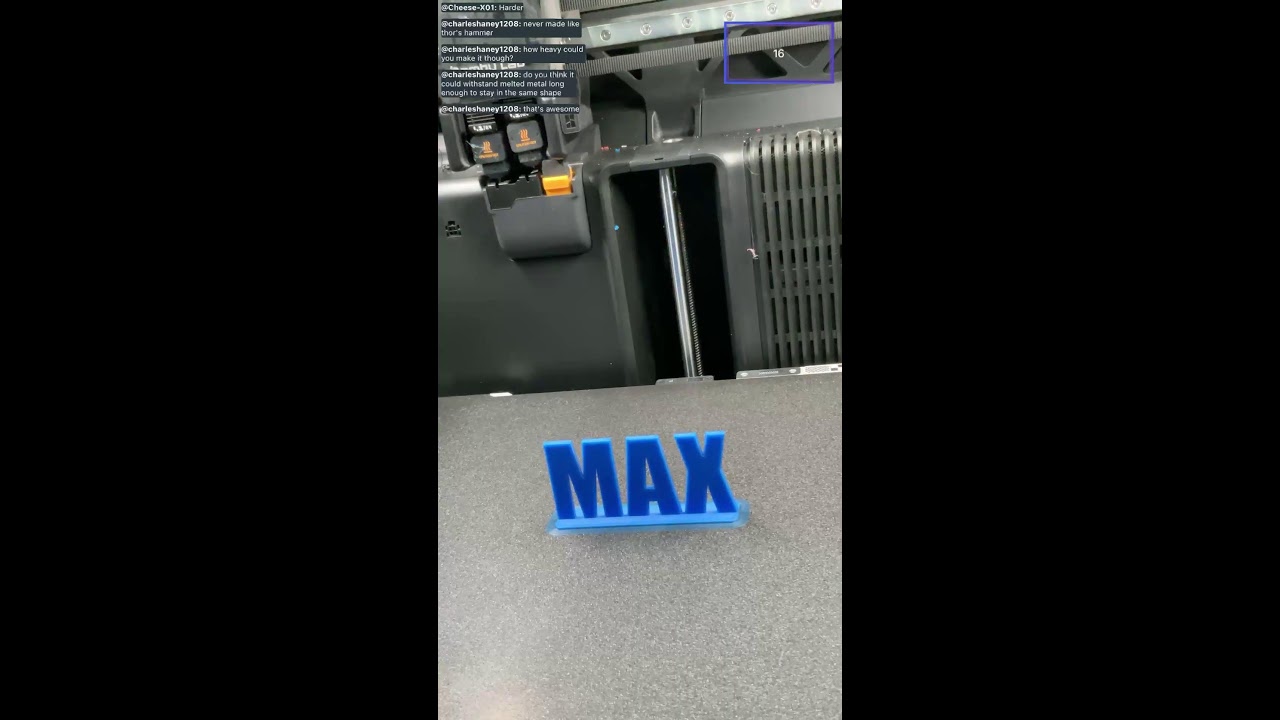 3D Printing on Bambu H2D Printing Subscriber Name MAX