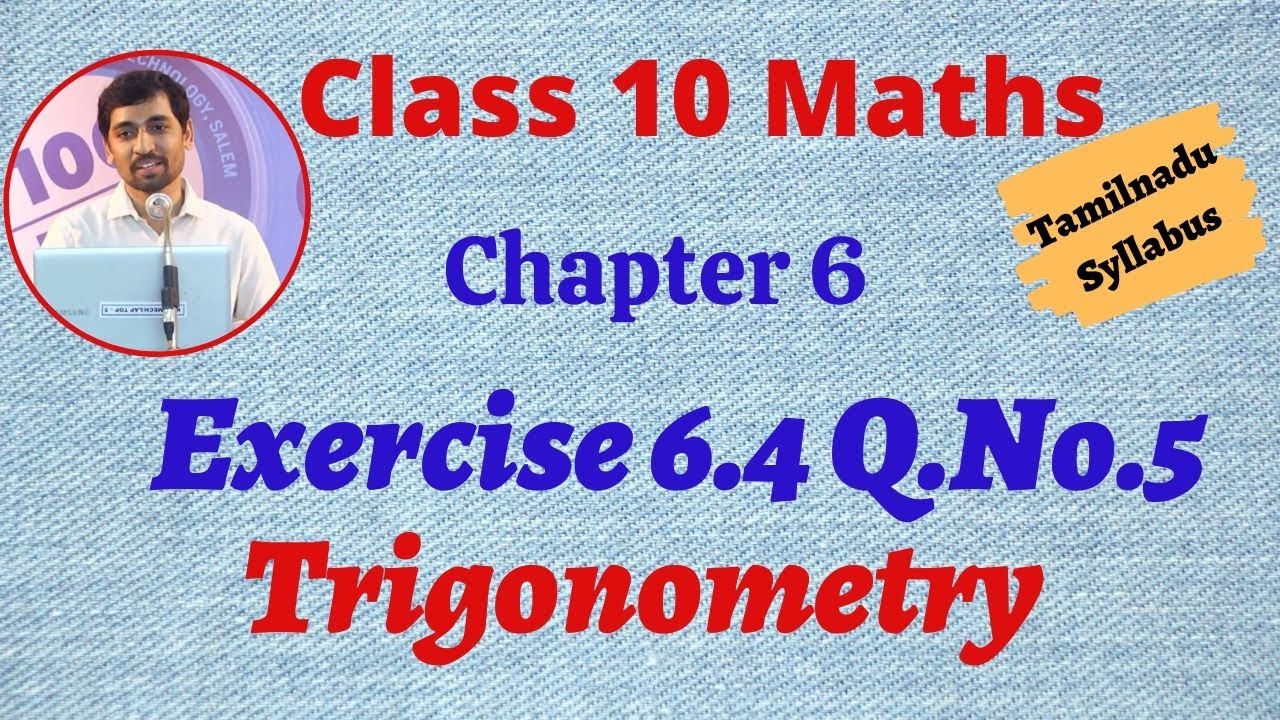 TN 10th Maths  Exercise 6.4 Q.No.51 Trigonometry Chapter 6 AlexMaths TamilNadu Syllabus