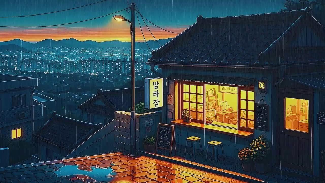 Rain Sounds with Lofi for Long Sessions in a Soft Korean Mood When You Can’t Focus 😌