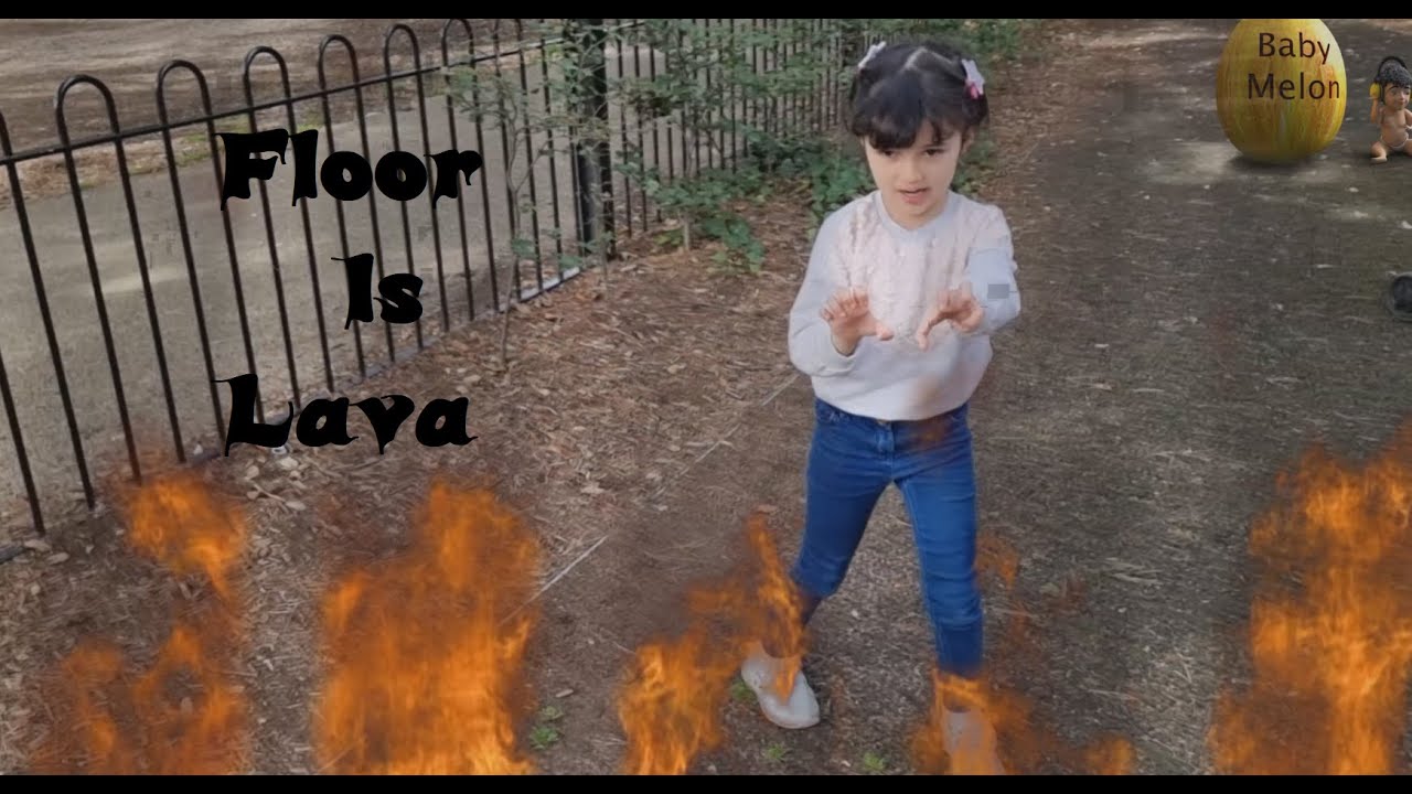 Fun Outdoor playground | Floor Is Lava in a Trampoline Park| Play with Reem