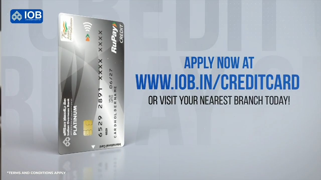 IOB's RuPay Credit Card!