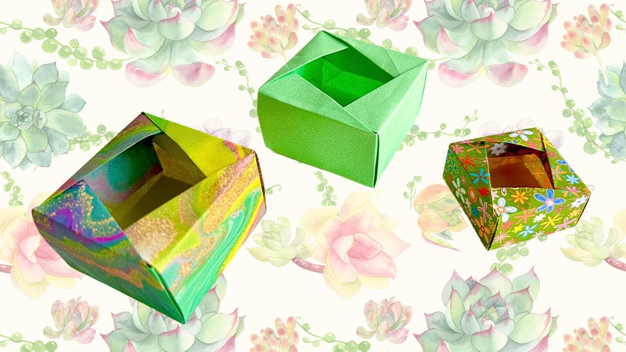 Easy Origami Masu box with Window